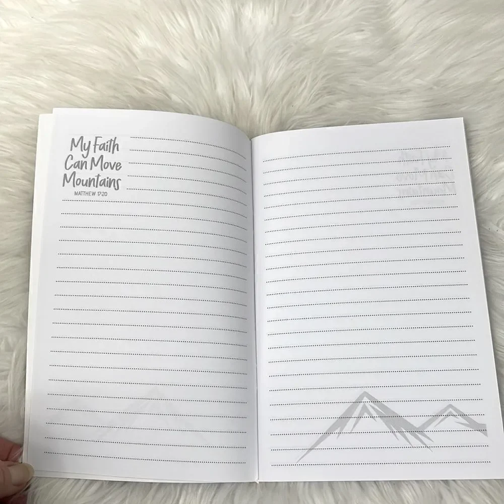 Journal “My faith can move Mountains” journal , quoted writing,Spiritual